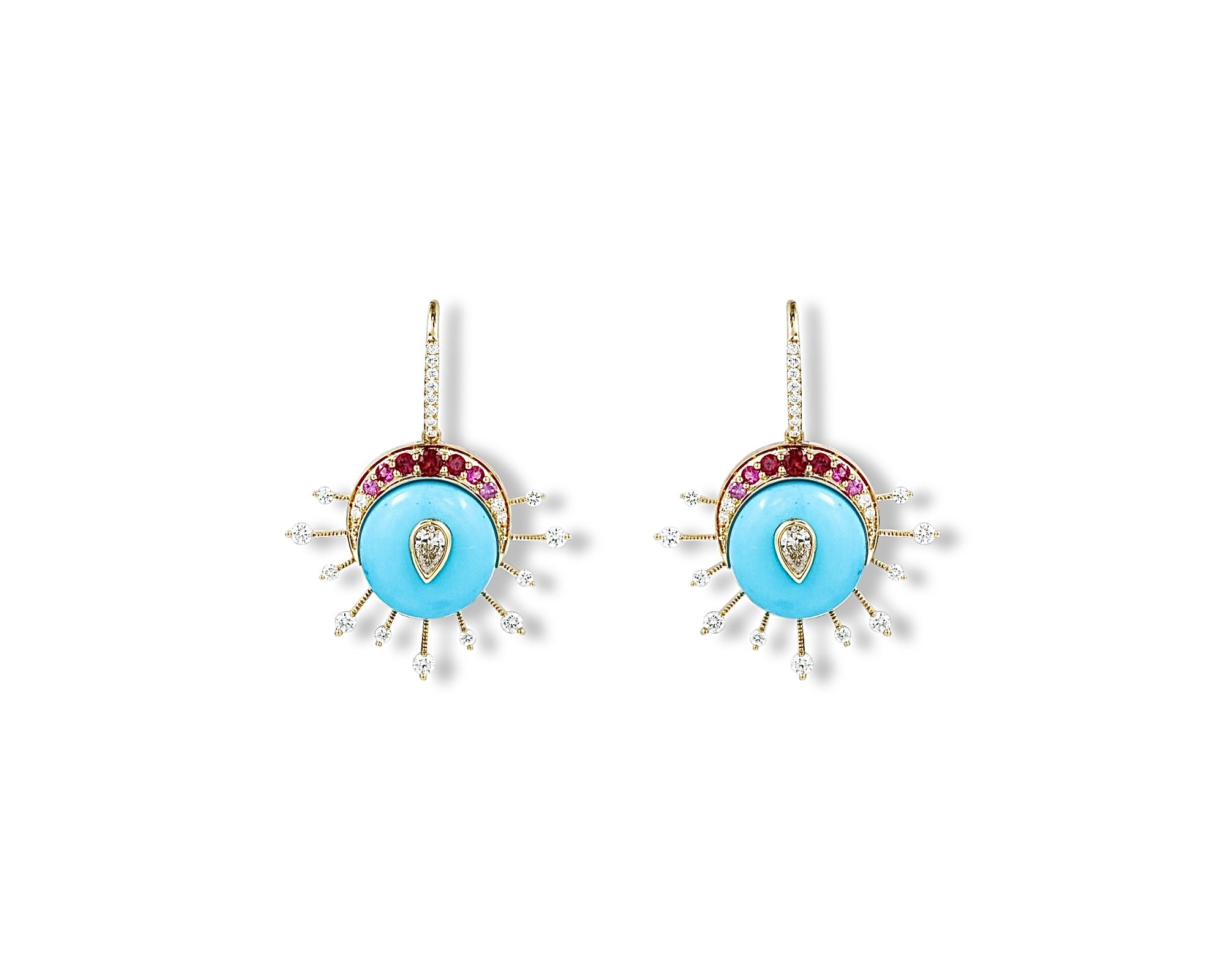 Mega Eclipse Turquoise Ombre Earring