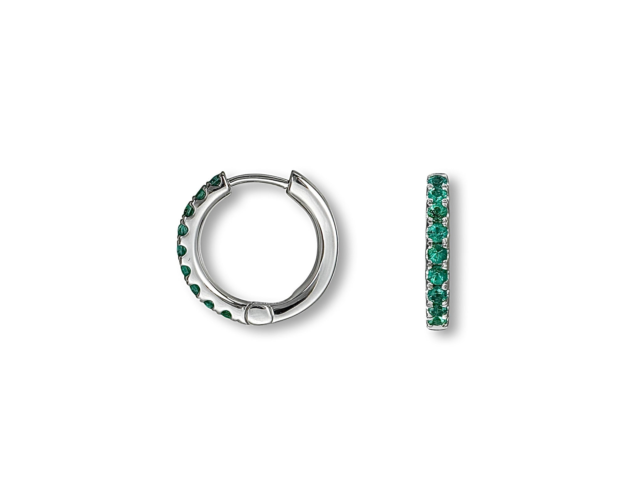 Emerald Mini Hoops