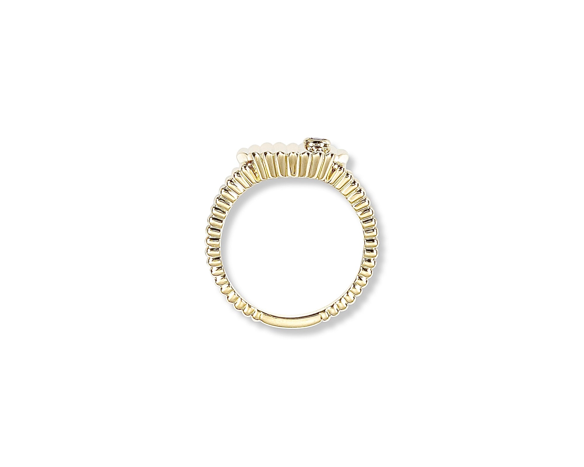 Ruby Heart Dot Ring