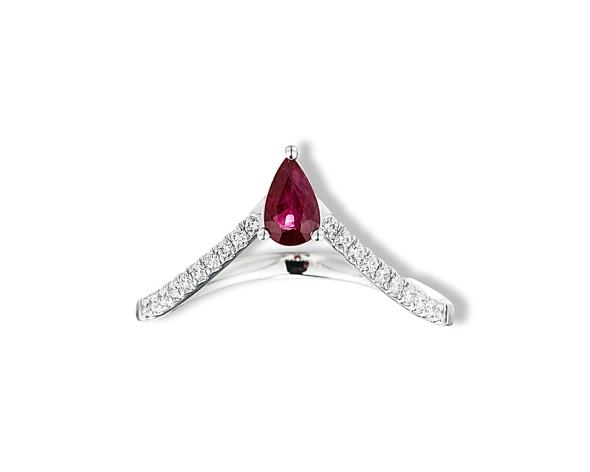 Ruby Pear Ring