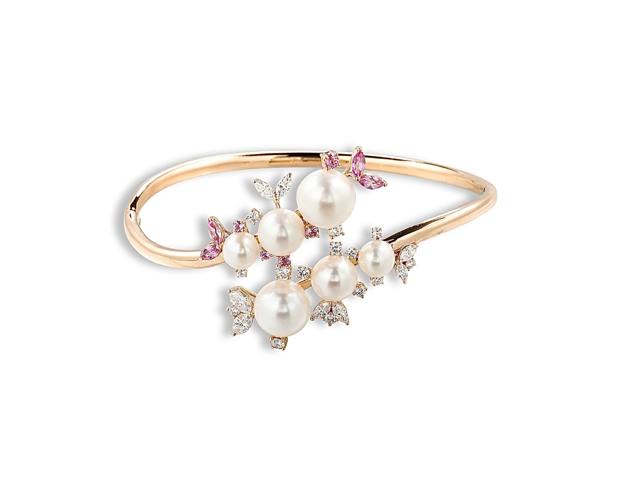 Pink Pearl Gardenia Bangle