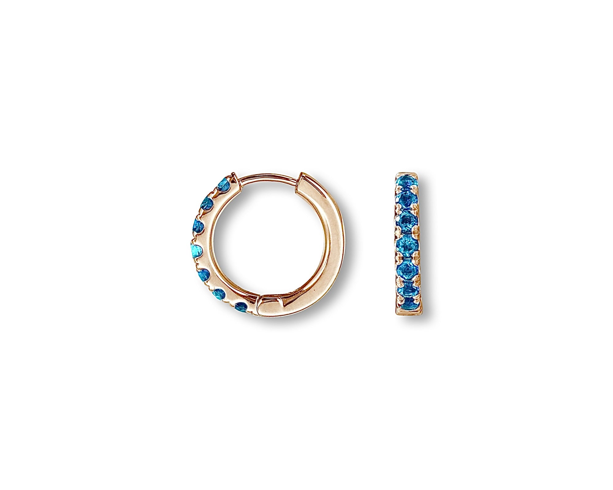 Blue Topaz Mini Hoops