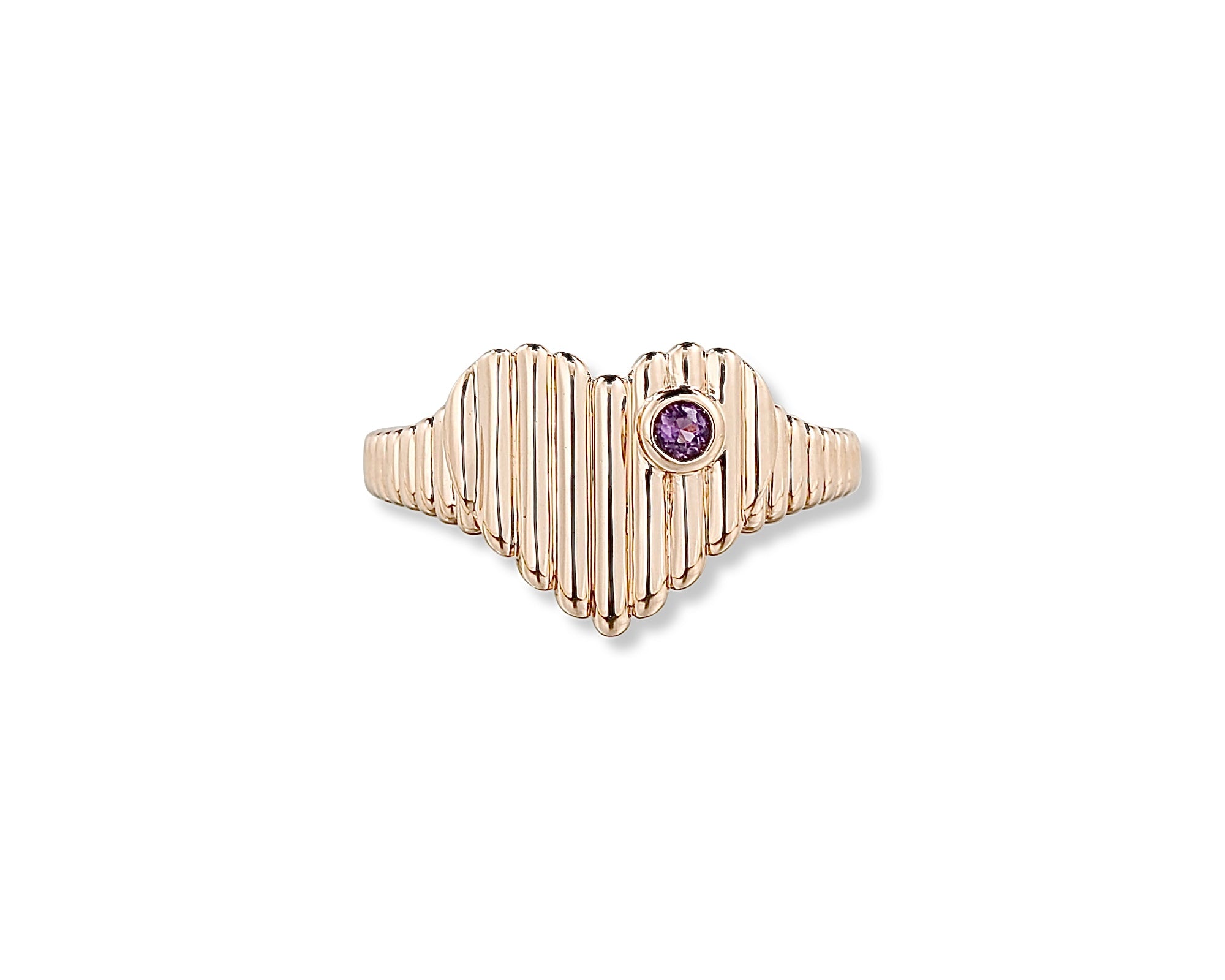 Purple Heart Dot Ring