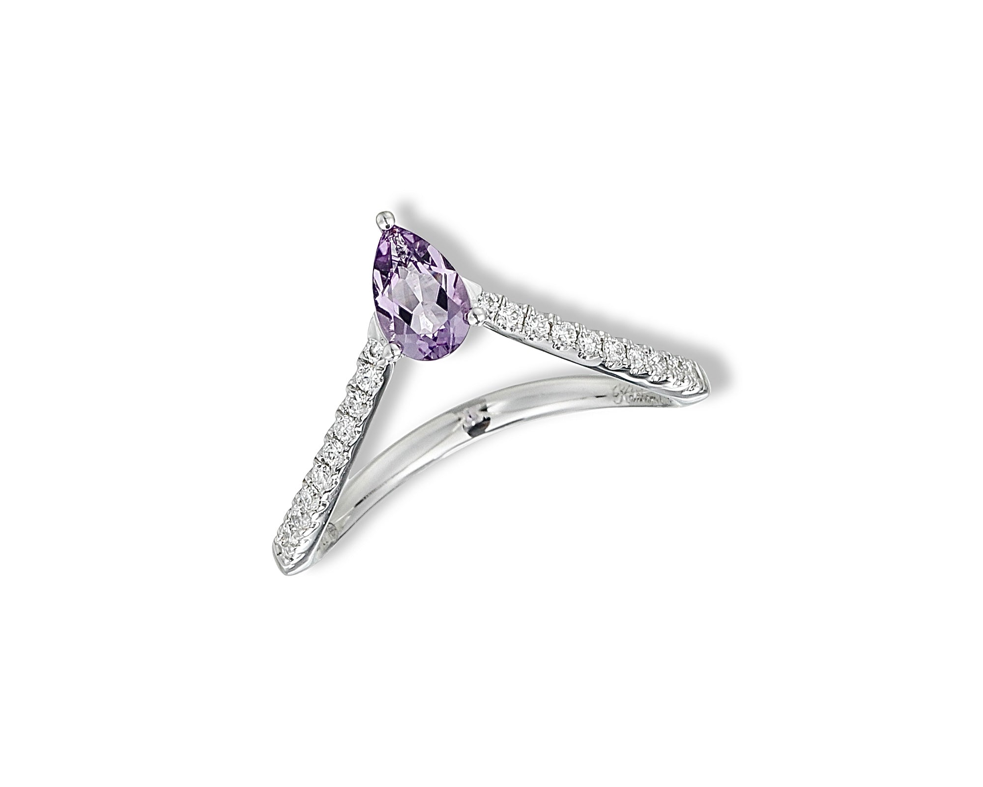 Amethyst Pear Ring