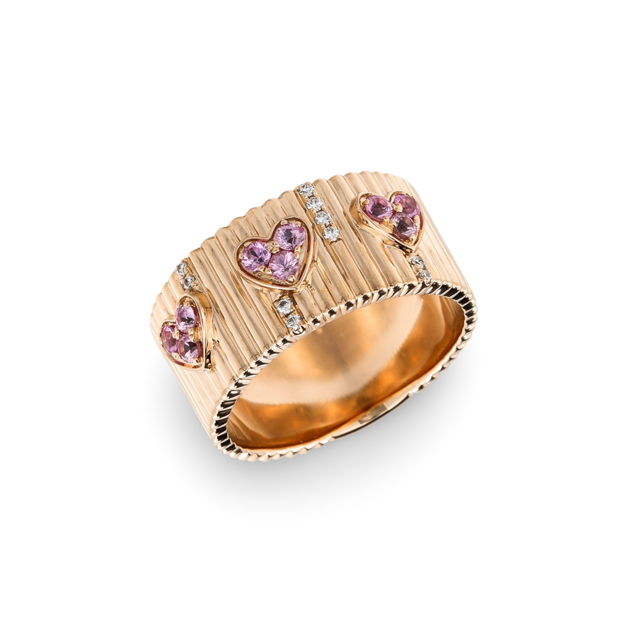 Pink Heart Cigar Ring