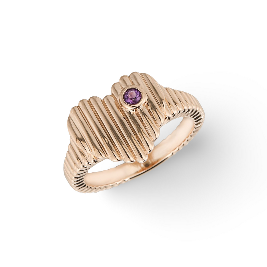 Purple Heart Dot Ring