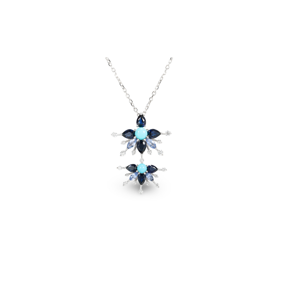 Blue Starburst Necklace