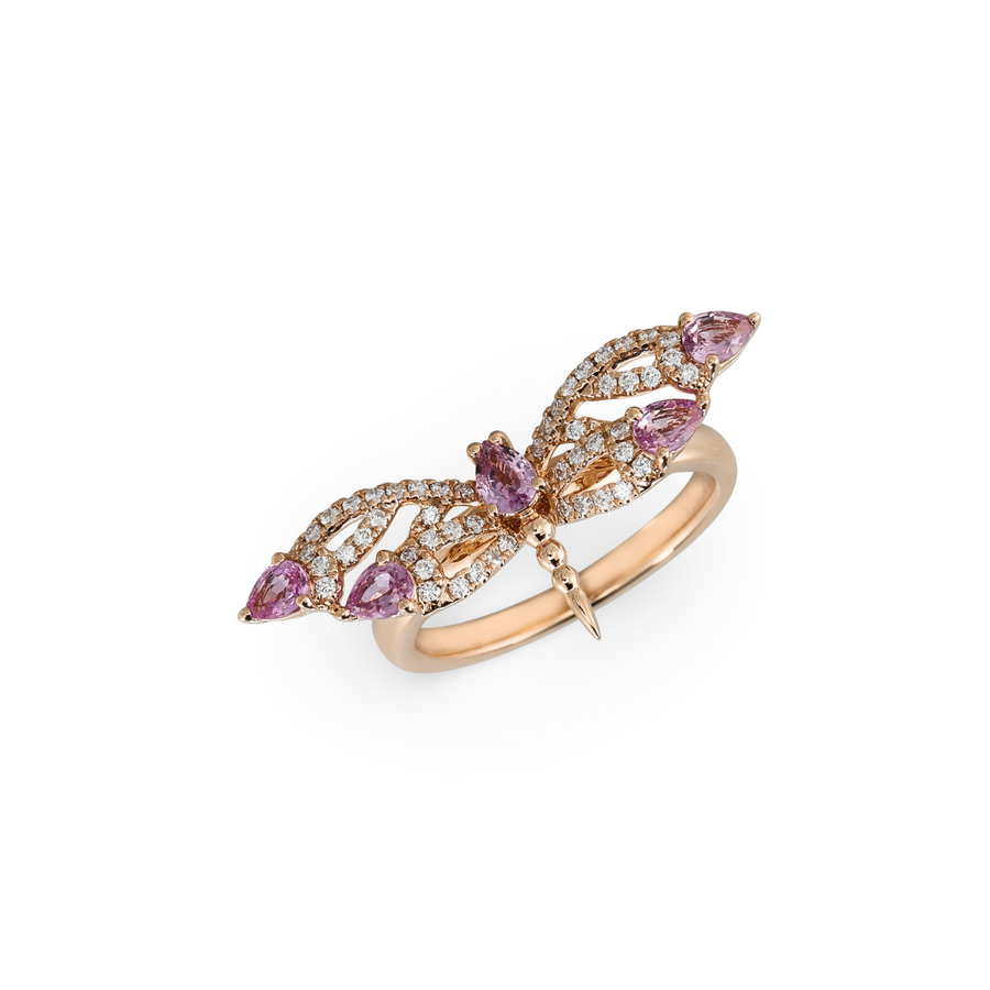 Pink Dragonfly Ring