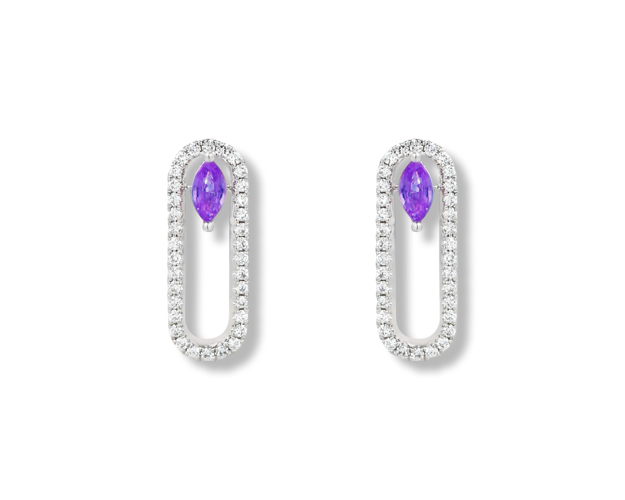 Mini Amethyst Oval Earring