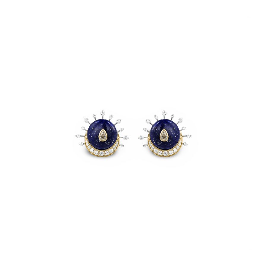 Mega Eclipse Lapis Lazuli Earrings