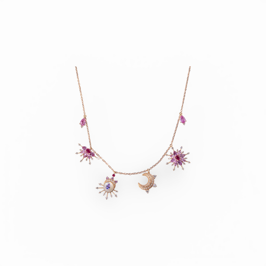 Pink Universe Necklace