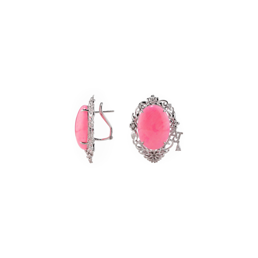 Pink Opal Studs