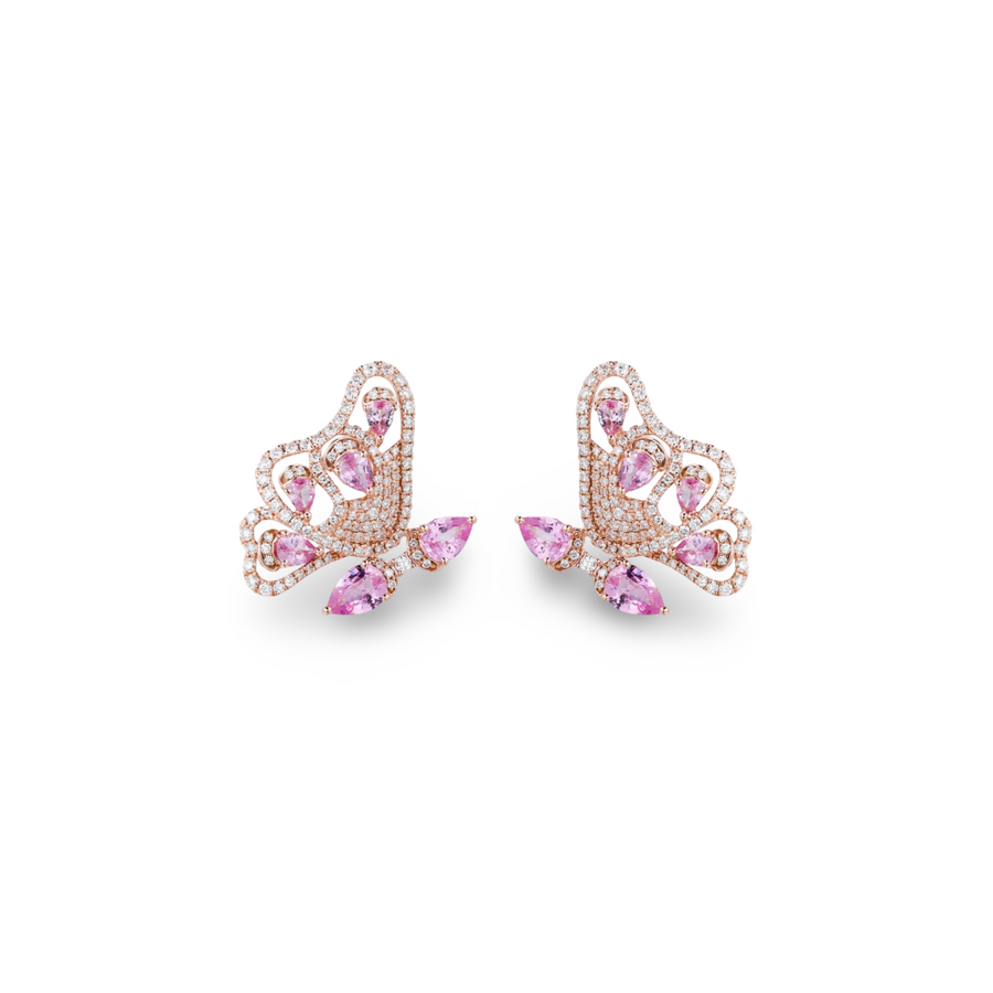 Pink Enchanted Butterfly Earrings