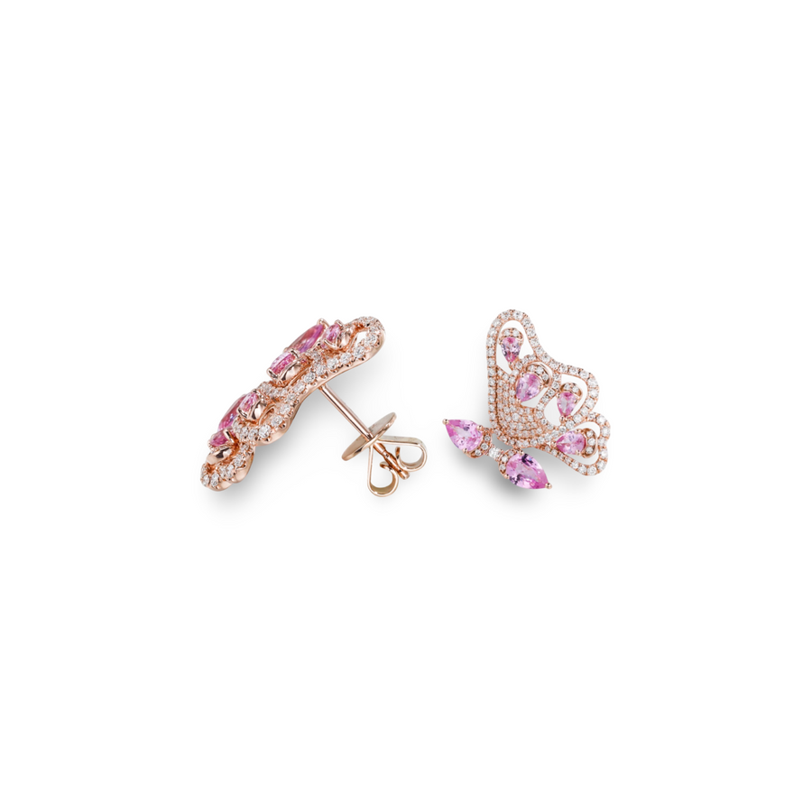 Pink Enchanted Butterfly Earrings