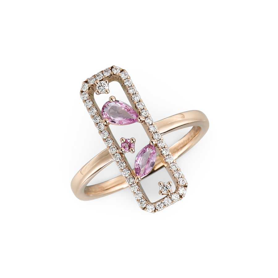 Pink Rectangle Ring