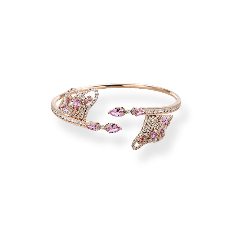 Pink Enchanted Butterfly Bangle