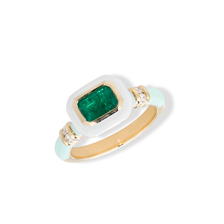 Emerald Sky Cotton Candy Ring