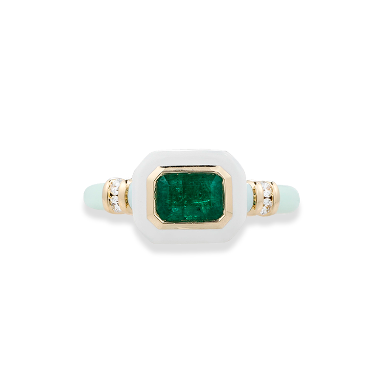 Emerald Sky Cotton Candy Ring