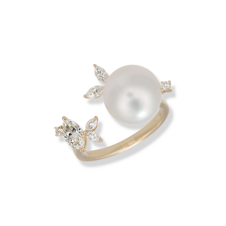 Classic Pearl Gardenia Ring