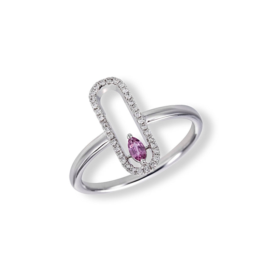 Mini Oval Pink Ring