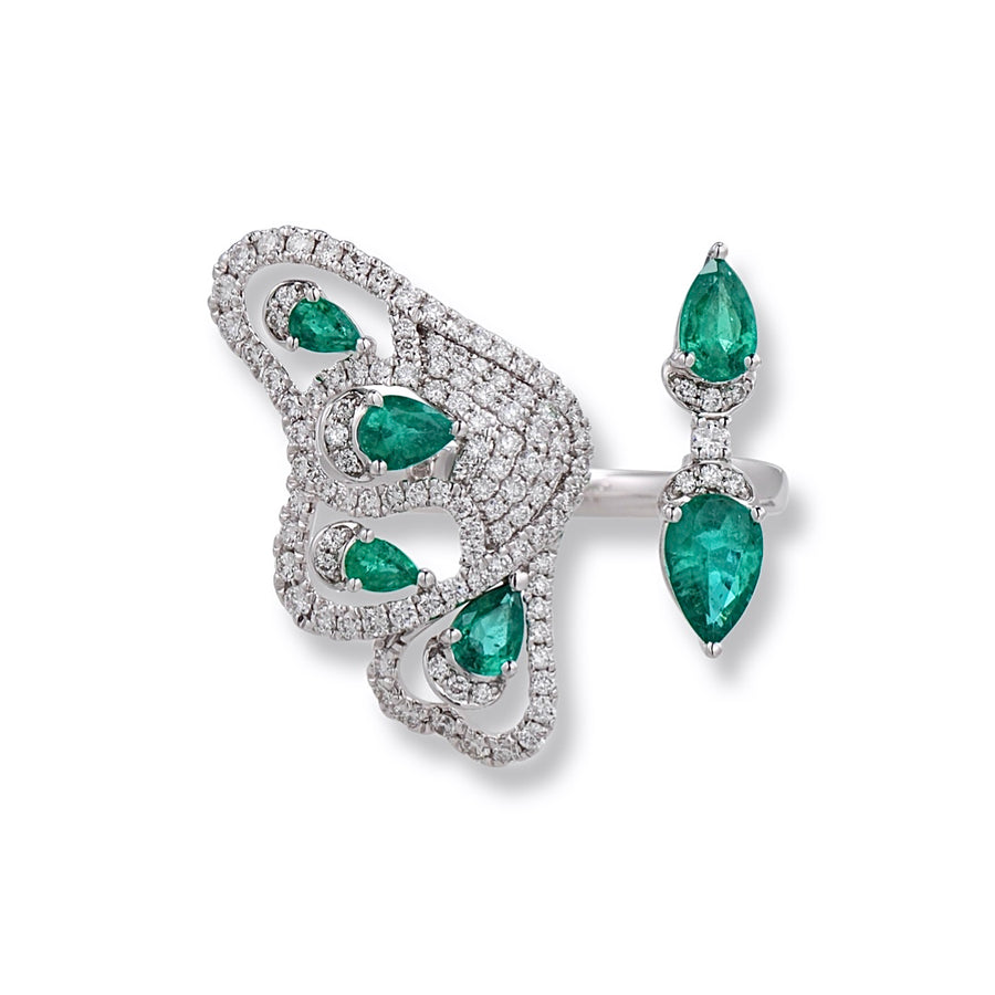 Enchanted Emerald Butterfly Ring
