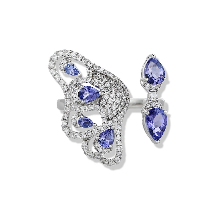 Enchanted Tanzanite butterfly Ring