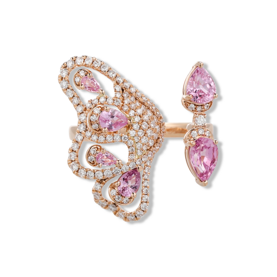 Pink Enchanted butterfly Ring