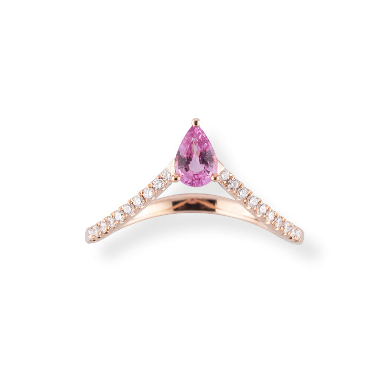 Pink Pear ring